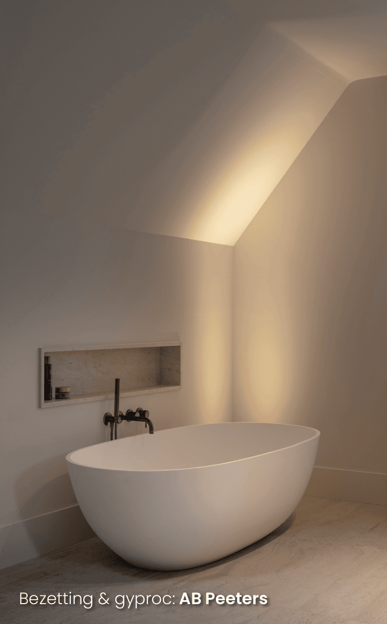 Bepleistering badkamer